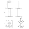 PILARIKENKÄ PITZL I-LAIPALLA 160 KL1,2 Ø42 levyt120x100x6 kuumasink ETA10/0413